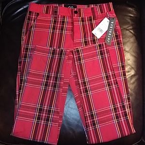 Jay Walker red tartan jeans